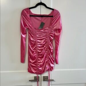 Wild Fable Velvet Pink Long Sleeve Mini Dress BNWT